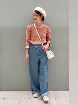 「アイテム（帽子）」を使った、ともちんさん（レディース・153cm・40代）の秋コーディネート