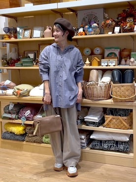 「アイテム（帽子）」を使った、ともちんさん（レディース・153cm・40代）の秋コーディネート