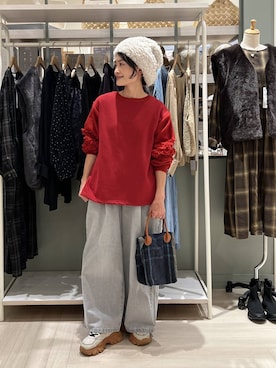 「アイテム（ニットキャップ/ビーニー）」を使った、ともちんさん（レディース・153cm・40代）の秋コーディネート