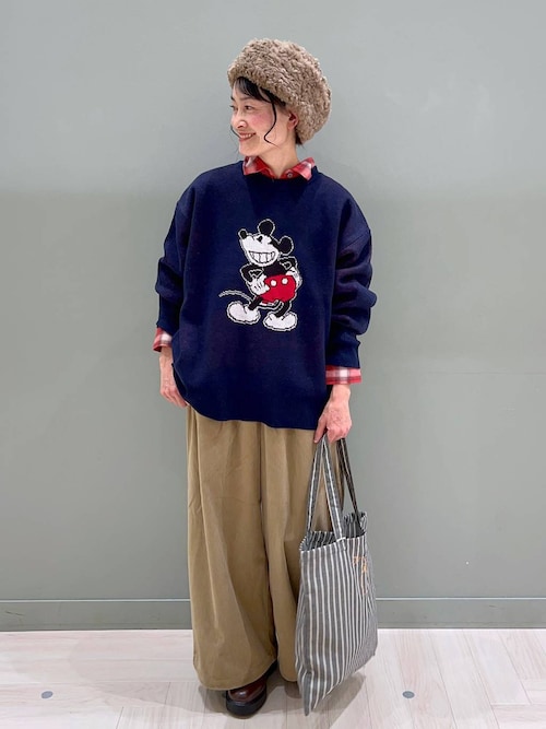 STUDIOUS ステュディオス 0 売れ筋商品|||レディース ネルシャツ ソフトネル オンブレチェック ドットボタン留め 胸ポケット 日本製 綿100% ネイビー STUDIOUS ステュディオス 0 レディース ネルシャツ ソフトネル