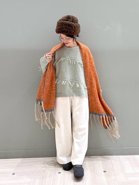 「アイテム（ニットキャップ/ビーニー）」を使った、ともちんさん（レディース・153cm・40代）の秋コーディネート