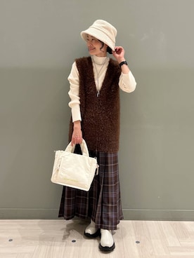 「アイテム（アクセサリー、その他）」を使った、ともちんさん（レディース・153cm）の冬コーディネート