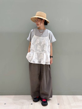 「アイテム（キャミソール）」を使った、ともちんさん（レディース・153cm・40代）の夏コーディネート