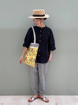 「studio CLIP（スタディオクリップ）のトングサンダル（サンダル）」を使った、ともちんさん（レディース・153cm）の夏コーディネート