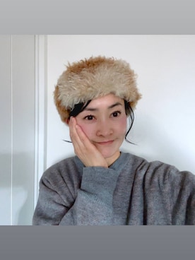 「アイテム（帽子）」を使った、ともちんさん（レディース・153cm・40代）の冬コーディネート