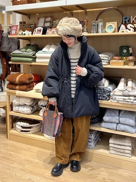 「アイテム（トートバッグ）」を使った、ともちんさん（レディース・153cm・40代）の冬コーディネート