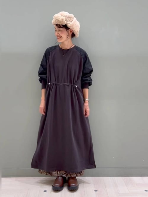 【専用出品】 ジャガードスカート➕ドットフラワー切り替えOP バックレースアップラインフラワージャガードセミフレアスカート