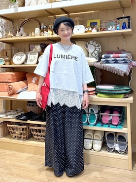 「studio CLIP（スタディオクリップ）のアイテム（パンツ）」を使った、ともちんさん（レディース・153cm）の春コーディネート