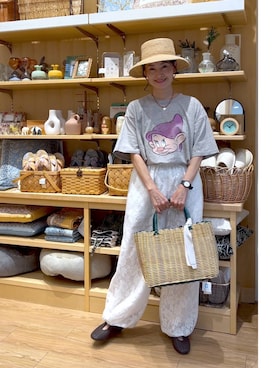 「アイテム（帽子）」を使った、ともちんさん（レディース・153cm・40代）の夏コーディネート