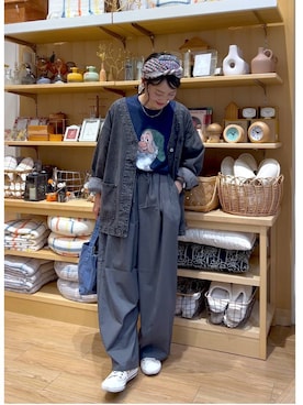 「アイテム（ジャケット/アウター）」を使った、ともちんさん（レディース・153cm・40代）の秋コーディネート