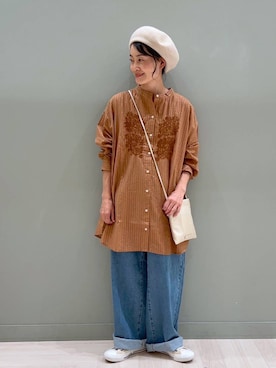 「アイテム（帽子）」を使った、ともちんさん（レディース・153cm・40代）の秋コーディネート