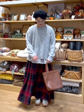 「アイテム（帽子）」を使った、ともちんさん（レディース・153cm・40代）の秋コーディネート