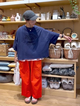 「アイテム（キャップ）」を使った、ともちんさん（レディース・153cm・40代）の夏コーディネート