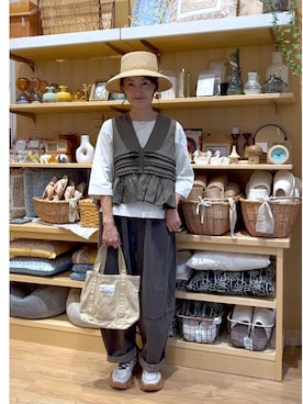 「アイテム（帽子）」を使った、ともちんさん（レディース・153cm・40代）の夏コーディネート