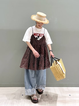 「studio CLIP（スタディオクリップ）のアイテム」を使った、ともちんさん（レディース・153cm）の夏コーディネート