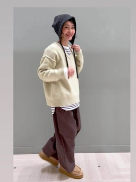 「アイテム（帽子）」を使った、ともちんさん（レディース・153cm・40代）の秋コーディネート