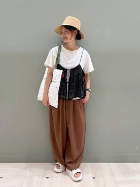 「studio CLIP（スタディオクリップ）のアイテム」を使った、ともちんさん（レディース・153cm）の夏コーディネート