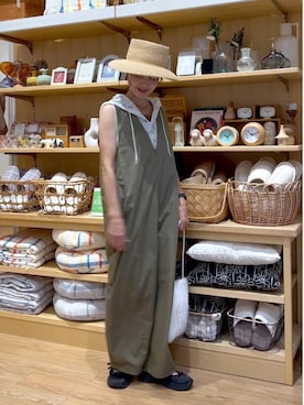 「アイテム（オールインワン・サロペット）」を使った、ともちんさん（レディース・153cm・40代）の夏コーディネート