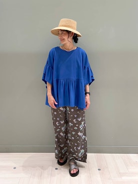 「アイテム（帽子）」を使った、ともちんさん（レディース・153cm・40代）の夏コーディネート