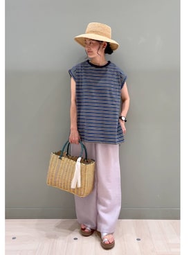 「アイテム（サンダル、その他）」を使った、ともちんさん（レディース・153cm）の夏コーディネート