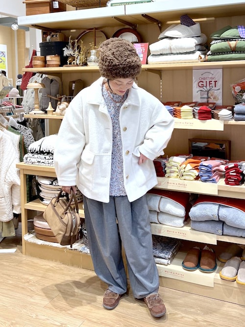 ウールライクライトボアブルゾン[プチサイズあり]（ブルゾン）｜studio