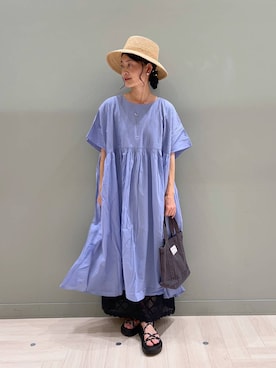 「アイテム（トートバッグ）」を使った、ともちんさん（レディース・153cm・40代）の夏コーディネート