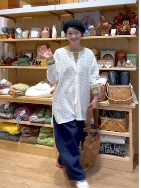「アイテム（帽子）」を使った、ともちんさん（レディース・153cm・40代）の秋コーディネート