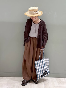 「studio CLIP（スタディオクリップ）のアイテム」を使った、ともちんさん（レディース・153cm）の夏コーディネート