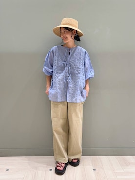 「アイテム（シャツ/ブラウス）」を使った、ともちんさん（レディース・153cm・40代）の夏コーディネート