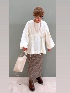 「アイテム（帽子）」を使った、ともちんさん（レディース・153cm・40代）の冬コーディネート