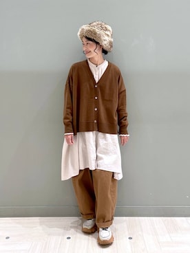 「アイテム（チュニック）」を使った、ともちんさん（レディース・153cm）の冬コーディネート