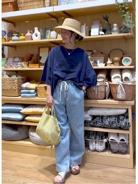 「アイテム（デニムパンツ）」を使った、ともちんさん（レディース・153cm・40代）の夏コーディネート