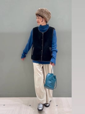 「アイテム（帽子）」を使った、ともちんさん（レディース・153cm・40代）の秋コーディネート