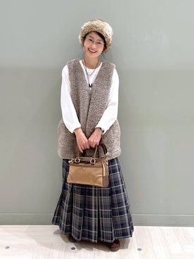 「アイテム（スカート）」を使った、ともちんさん（レディース・153cm・40代）の秋コーディネート