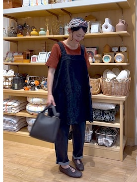 「アイテム（チュニック）」を使った、ともちんさん（レディース・153cm・40代）の秋コーディネート