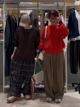 「アイテム（キャップ）」を使った、ともちんさん（レディース・153cm・40代）の秋コーディネート