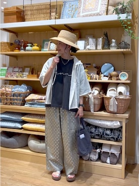 「アイテム（アクセサリー）」を使った、ともちんさん（レディース・153cm・40代）の夏コーディネート