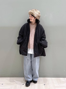 「アイテム（デニムパンツ）」を使った、ともちんさん（レディース・153cm・40代）の冬コーディネート