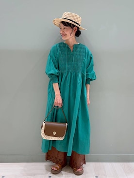 「アイテム（帽子）」を使った、ともちんさん（レディース・153cm・40代）の夏コーディネート