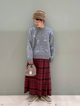 「アイテム（帽子）」を使った、ともちんさん（レディース・153cm・40代）の冬コーディネート