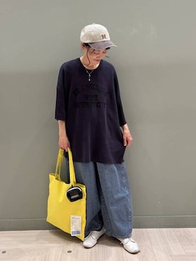 「studio CLIP（スタディオクリップ）のアイテム（キャップ）」を使った、ともちんさん（レディース・153cm）の春コーディネート