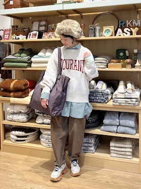 「アイテム（シャツ/ブラウス）」を使った、ともちんさん（レディース・153cm・40代）の冬コーディネート