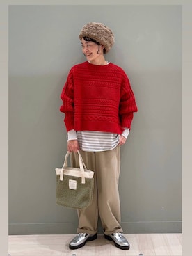 「アイテム（帽子）」を使った、ともちんさん（レディース・153cm・40代）の秋コーディネート