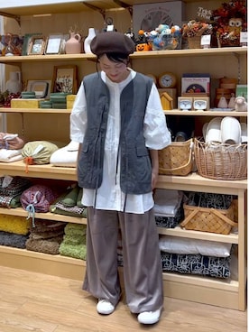 「アイテム（ベスト）」を使った、ともちんさん（レディース・153cm・40代）の秋コーディネート