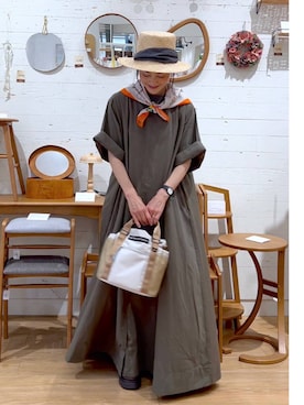 「studio CLIP（スタディオクリップ）のアイテム」を使った、ともちんさん（レディース・153cm）の夏コーディネート