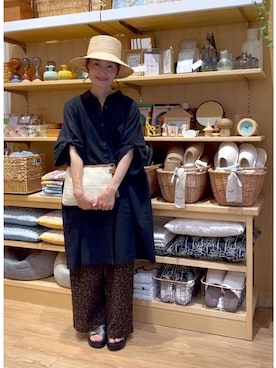 「アイテム（チュニック）」を使った、ともちんさん（レディース・153cm）の夏コーディネート