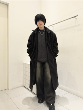 「SENSE OF PLACE by URBAN RESEARCH（センスオブプレイスバイアーバンリサーチ）のアイテム（ステンカラーコート）」を使った、dandayoさん（メンズ・166cm）の秋コーディネート
