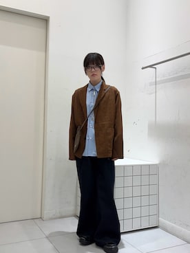 「アイテム（その他アウター、ブラウン系）」を使った、dandayoさん（メンズ・166cm）の秋コーディネート