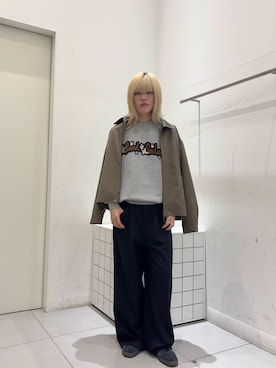 「SENSE OF PLACE by URBAN RESEARCH(センスオブプレイスバイアーバンリサーチ)のFLカラージップブルゾン(ブルゾン、ブラウン系)」を使った、dandayoさん(メンズ・166cm)の冬コーディネート