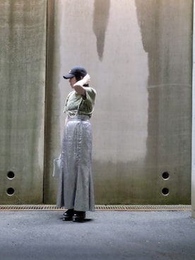 「Ameri（アメリ）のアイテム（帽子）」を使った、hina1229tymさん（レディース・158cm）の春コーディネート